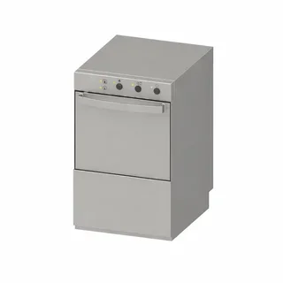 Lavastoviglie Professionale 40x40 cm con Dosatore Liquido Risciacquo, Erogatore Detersivo e Pompa Scarico Integrati