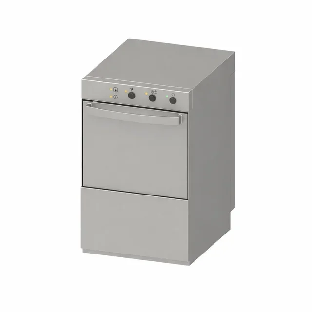 Professional Dishwasher 40x40 cm with Rinse Aid Dispenser, Detergent Dispenser and Drain Pump Integrated