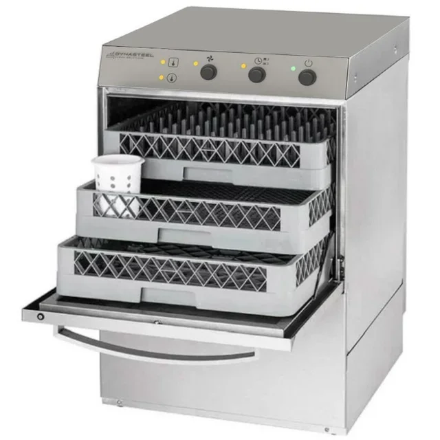 Industrial Dishwasher 50x50 cm with Integrated Detergent and Rinse Aid Dispenser + Drain Pump - Refurbished