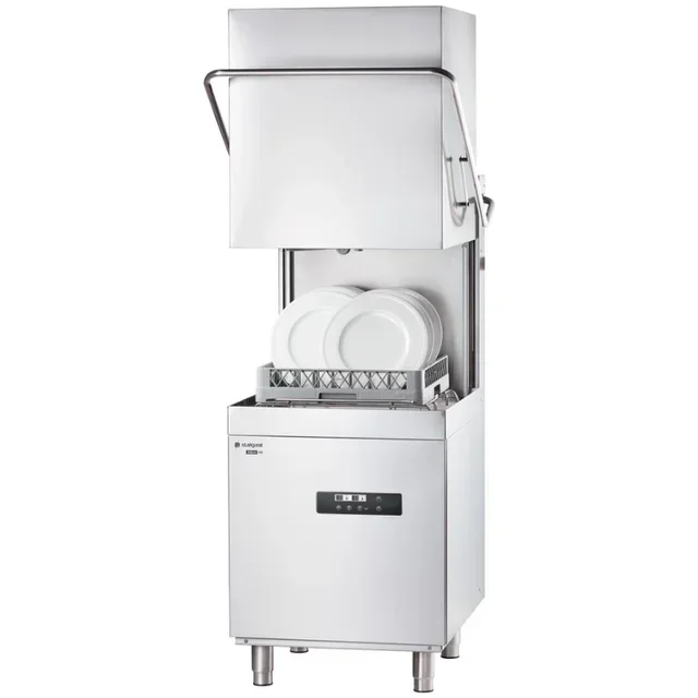 Professional Hood Dishwasher 50x50cm with Integrated Detergent Dispenser and Rinse Pump