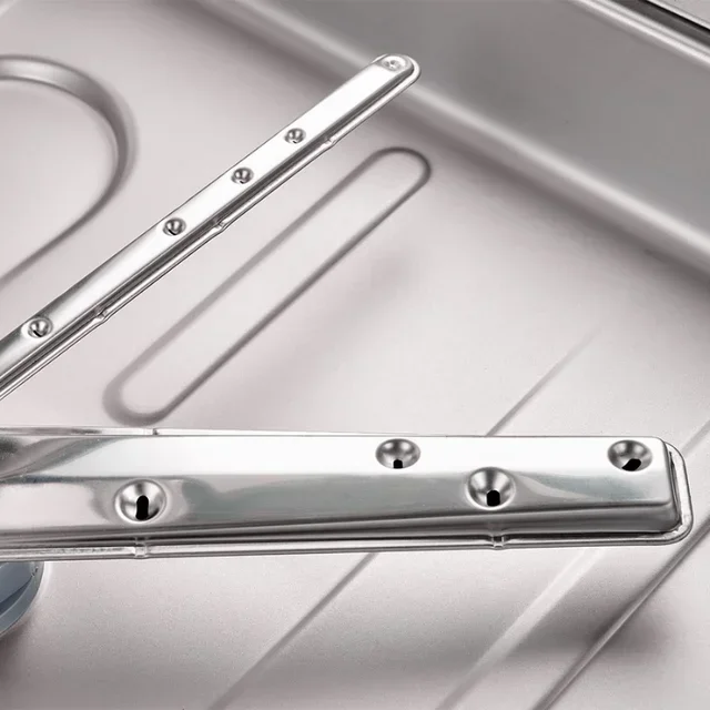 Lavavajillas Profesional con Capota 50x50cm con Dosificador de Detergente Integrado y Bomba de Enjuague