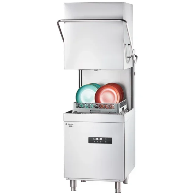 Professional Hood-Type Dishwasher Digital 50x50cm with Automatic Dosing System