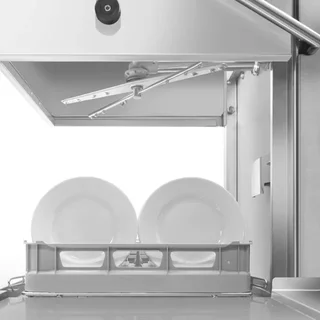 Professional Hood-Type Dishwasher Easyline 50x50 cm with Liquid Detergent Dispenser, Booster Pump and Drain Pump