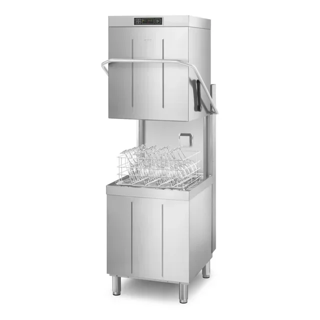 Professional Hood-Type Dishwasher Easyline 50x50 cm with Liquid Detergent Dispenser, Booster Pump and Drain Pump