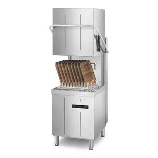 Professional Hood-Type Dishwasher Ecoline 50x50 cm - Detergent Dispenser, Booster Pump, Water Softener, Drain Pump Integrated