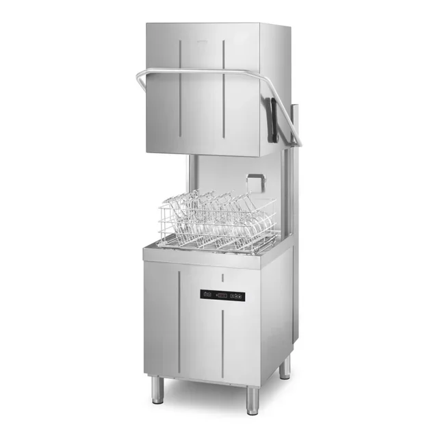 Professional Hood-Type Dishwasher Ecoline 50x50 cm - Detergent Dispenser, Booster Pump, Water Softener, Drain Pump Integrated