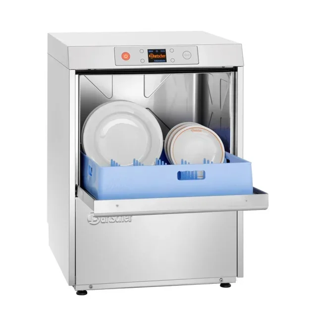 Professional Dishwasher with Integrated Drain Pump and Automatic Dosing System - Square Format 50x50 cm