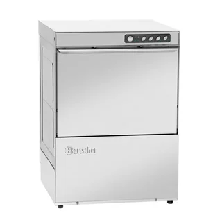 Lavavajillas Profesional con Bomba de Desagüe, Ablandador de Agua y Dispensador de Detergente Integrado - Formato 50x50 cm