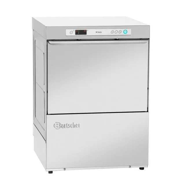 Lavavajillas Profesional con Bomba de Desagüe, Ablandador de Agua y Dispensador de Detergente Integrado - Formato 50x50 cm