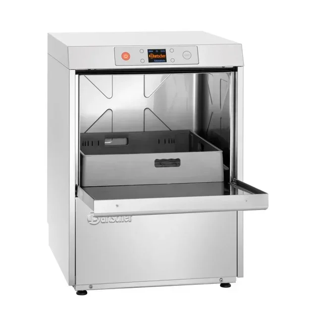 Professional Dishwasher with Drain Pump, Water Softener and Integrated Detergent Dispenser - 50x50 cm Format