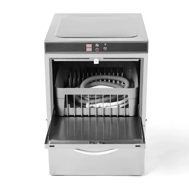 Lavabicchieri Bar con Pompa Dosatrice Integrata per Risciacquo e Detersivo - Superficie 40x40 cm