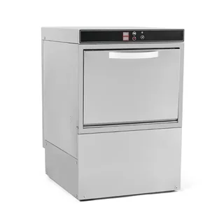 Lave-Verre Professionnel 40x40 cm avec Pompe de Vidange Intégrée - Distributeur Liquide Rinçage et Détergent