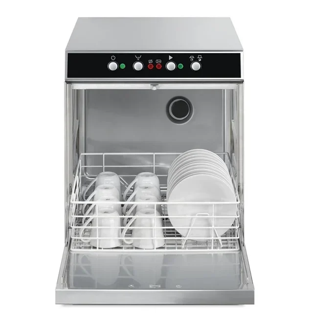 Ecoline Mechanical Glass Washer 40x40 cm with Drain Pump, Integrated Detergent Dispenser and Rinse Aid