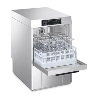 Lave-Verres Professionnel Easyline 40x40 cm avec Doseur Liquide Rinçage, Détergent, Surpresseur et Pompe de Vidange