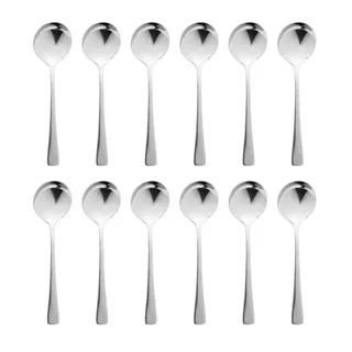 Colher de Mesa Clifton em Aço Inoxidável - Conjunto de 12 Peças