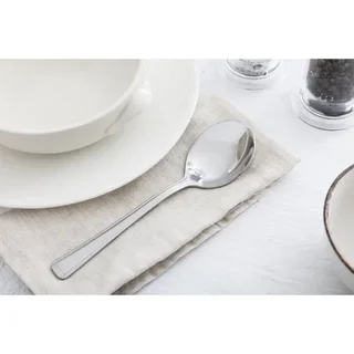 Lot de 12 Cuillères à Soupe Harley Rondes en Acier Inoxydable