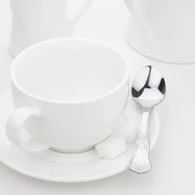 Lot de 12 Cuillères à Thé Kings - Service à Thé en Acier Inoxydable