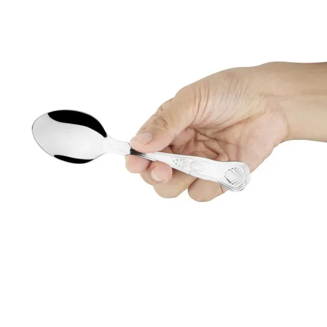 Lot de 12 Cuillères à Thé Kings - Service à Thé en Acier Inoxydable