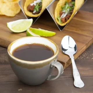 Lot de 12 Cuillères à Thé Kings - Service à Thé en Acier Inoxydable