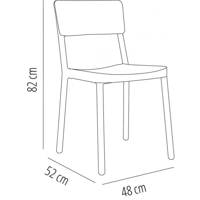 Silla de Comedor Lisboa - Diseño Contemporáneo - Negro - Set de 2