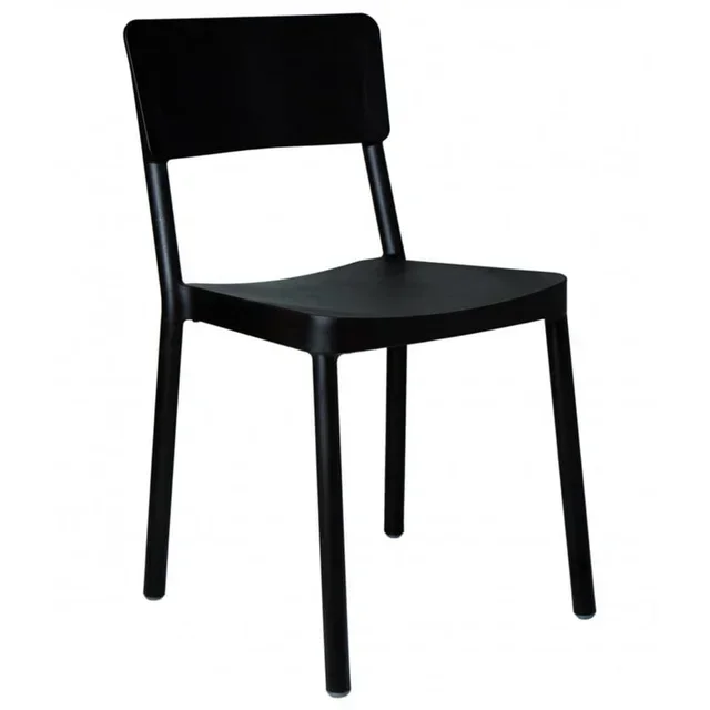 Silla de Comedor Lisboa - Diseño Contemporáneo - Negro - Set de 2