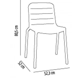 2er Set Gina Weiße Stühle - Zeitgenössisches Design
