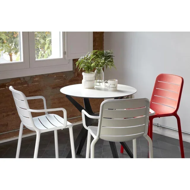 2er Set Gina Weiße Stühle - Zeitgenössisches Design