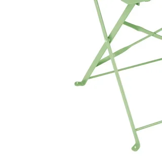 Set of 2 Folding Steel Chairs Light Green Color