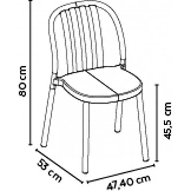 Silla Sue Lamas - Lote de 2 - Color Terracota