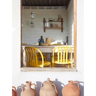 Silla Sue Lamas - Lote de 2 - Color Terracota