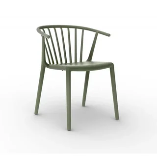 Lot de 2 chaises Woody - Coloris gris-vert