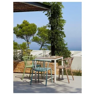 Lot de 2 chaises Woody - Coloris gris-vert