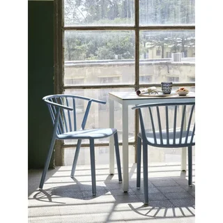 Lot de 2 chaises Woody - Coloris gris-vert