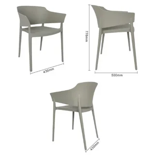 Lorenzo Café Grey Armchair – Set of 2 – Contemporary Style & Premium Comfort