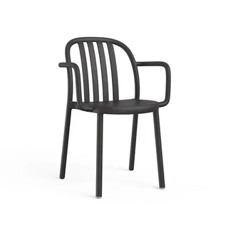 Set of 2 Sue Lamas Design Armchairs – Black Upholstery