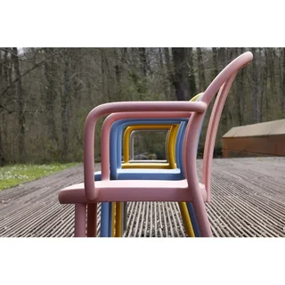 Sue Lamas Blue Retro Armchair - Pack of 2 Vintage Design Chairs