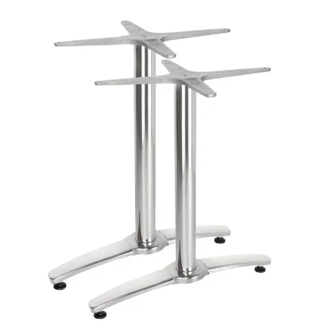 Double Table Leg in Aluminum - Pack of 2 Pieces