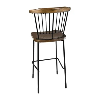 Black Design Bar Stools - Set of 2 Kitchen Height