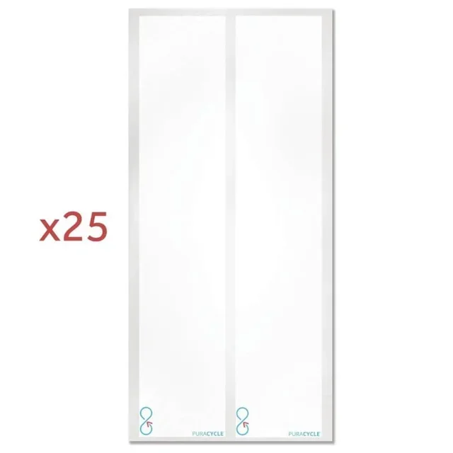 Pack of 25 Reusable Blank Labels for Bottles with 3 Markers and 2 Cloths