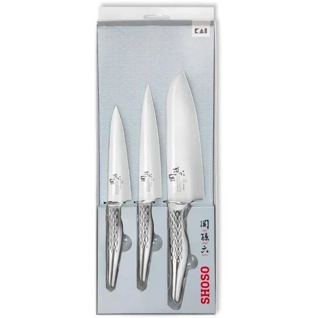 Shoso Knife Set 3 pcs - Paring Chef Santoku