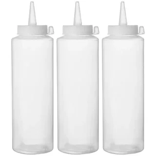 Set of 3 Transparent Dispenser Bottles 0.7 L