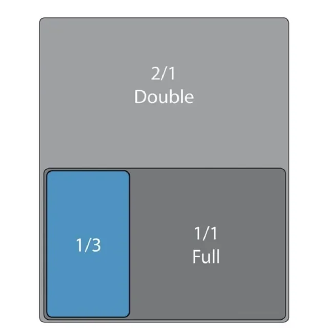 Set of 4 Gastronorm GN 1/3 Trays in Polypropylene