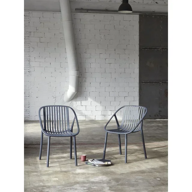 Pack of 4 Bini Chairs in Sand Fabric for Dining Room