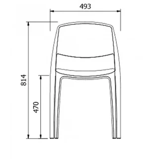 Lot de 4 Chaises Design Smart Toscan pour Salle à Manger