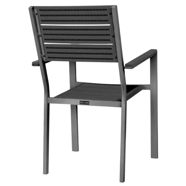 Lot de 4 Fauteuils à Lattes Valletta Gris