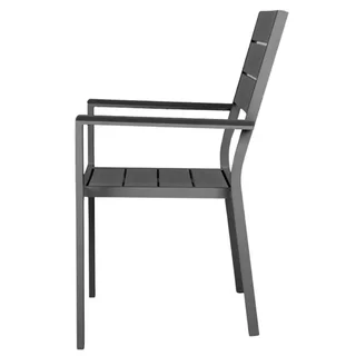 Lot de 4 Fauteuils à Lattes Valletta Gris