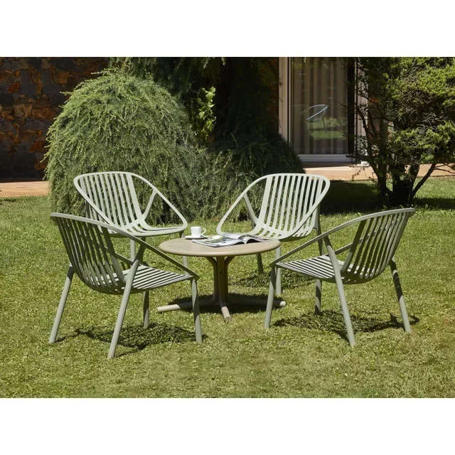 Set di 4 Poltrone Lounge Bini - Colore Terra Toscana