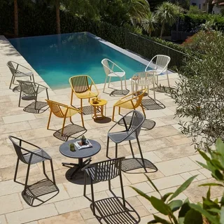 Set di 4 Poltrone Lounge Bini - Colore Terra Toscana