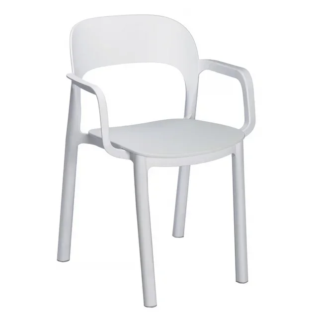 Set of 4 Ona Armchairs with White Seat - White Frame