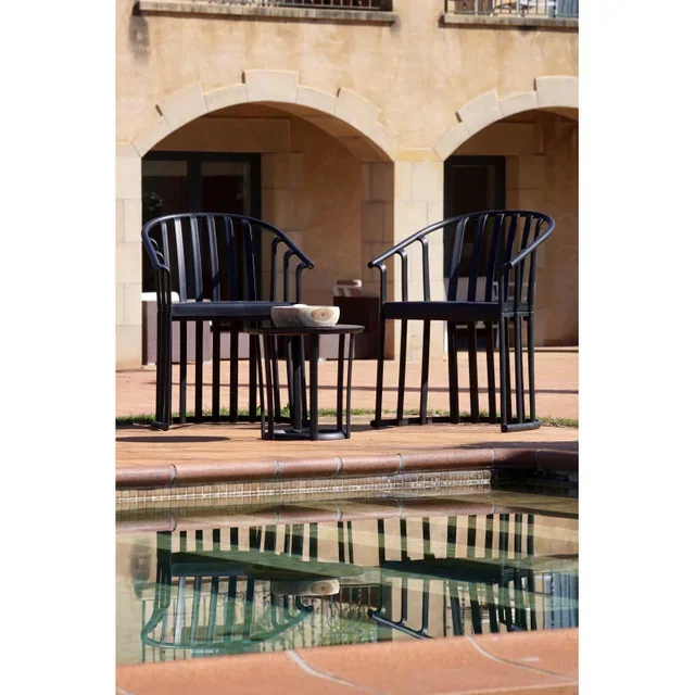 4er-Set Raff Sessel - Sandfarbener Stoffbezug